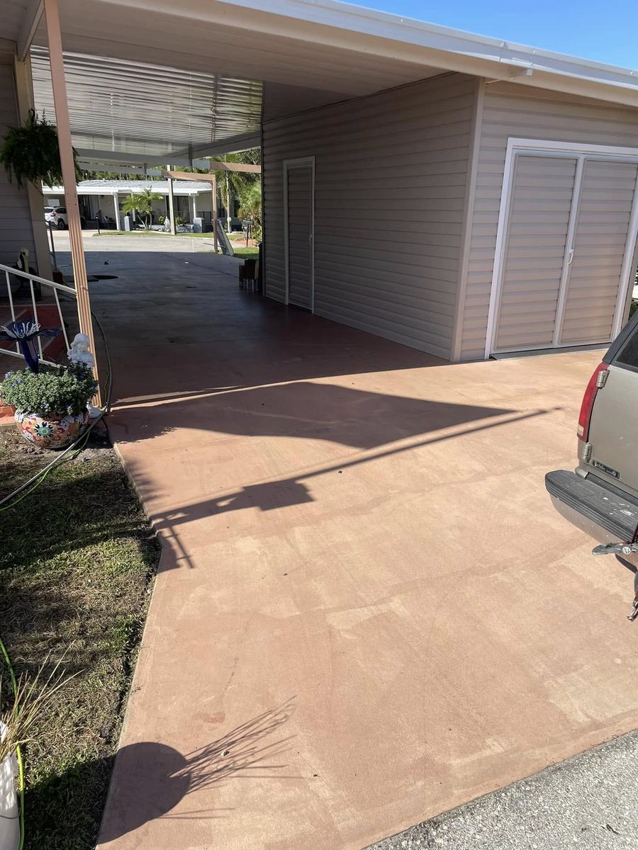 Exterior project 3, before &mdash; covered carport walkway